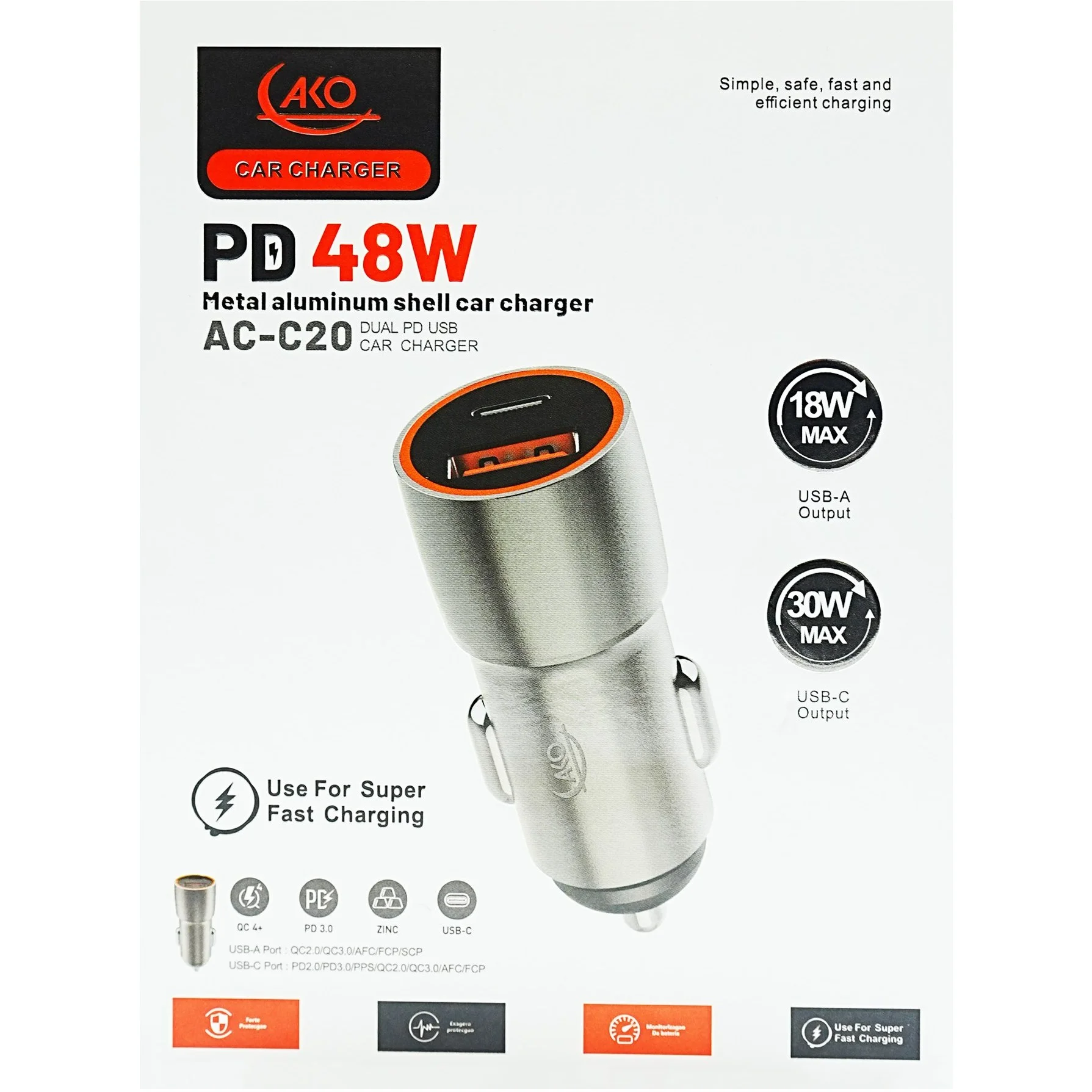 شارژر خودرو آکو AC-C20